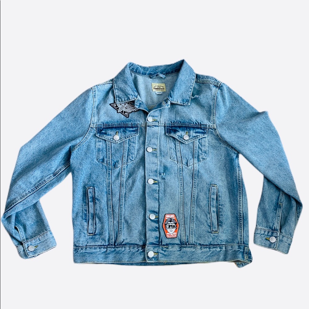 Worn jean jacket (with patches)